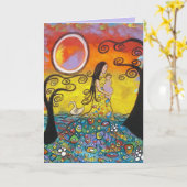 母性オリジナルアートマザーズデイカード カード (黄色い花)