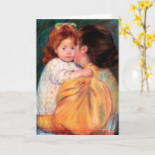 母性キス | Mary Cassattカード カード (黄色い花)