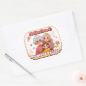 母性ステッカー 楕円形シール (封筒)