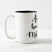 母性愛によって2ある調子を与えられるコーヒー・マグのようなフードはありません ツートーンマグカップ (左)