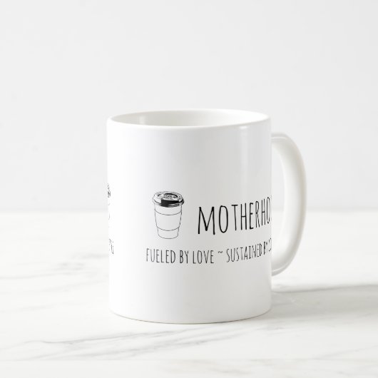 母性愛はコーヒー・マグによって支えられた愛によって燃料を供給しました コーヒーマグカップ (正面右)