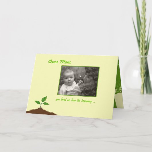 母性愛は何年にもわたって育ちます カード (正面)