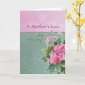 母性愛は天恵、幸せな母の日です カード (黄色い花)