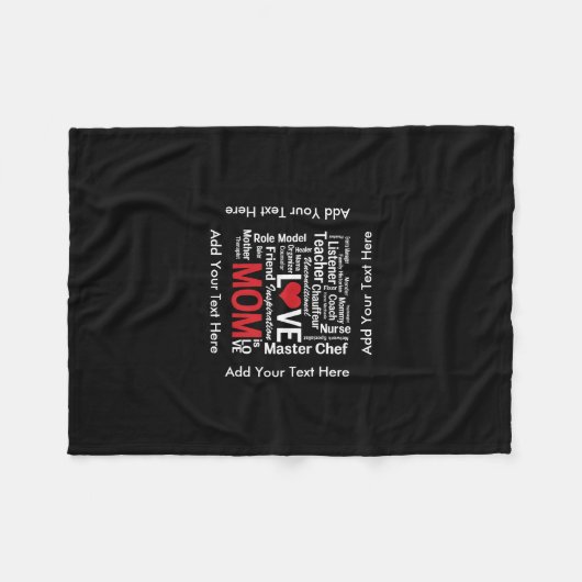 母性愛-すばらしい事の母全員は フリースブランケット (正面(横))