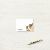 母性愛|の雌ジシおよびカブス|はあなたの名前を加えます ポストイット (デスク上)