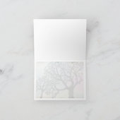 母性愛-子牛皮紙および水彩画の木 カード (内部)