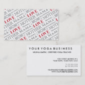 母性愛、母の日または誕生日パターン 名刺 (正面/裏面)