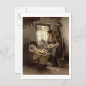 母性愛(油オン・キャンバス) ポストカード (正面/裏面)