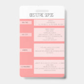 母性敗血症リファレンスナースバッジカード バッジ (裏面)