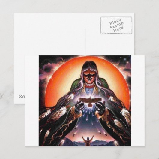 母性的な女性 ポストカード (正面/裏面)