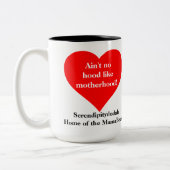 母性赤いハートマグ ツートーンマグカップ (左)