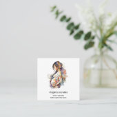 母性開花Doula助産婦授乳妊娠 スクエア名刺 (スタンド正面)