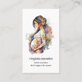 母性開花Doula助産婦授乳妊娠 名刺 (正面)