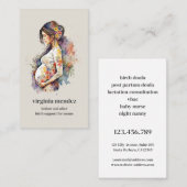 母性開花Doula助産婦授乳妊娠 名刺 (正面/裏面)