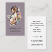 母性開花Doula助産婦授乳妊娠 名刺 (正面/裏面)