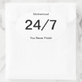 母性、あなたはバンパーステッカーを終了しない 楕円形シール (バッグ)