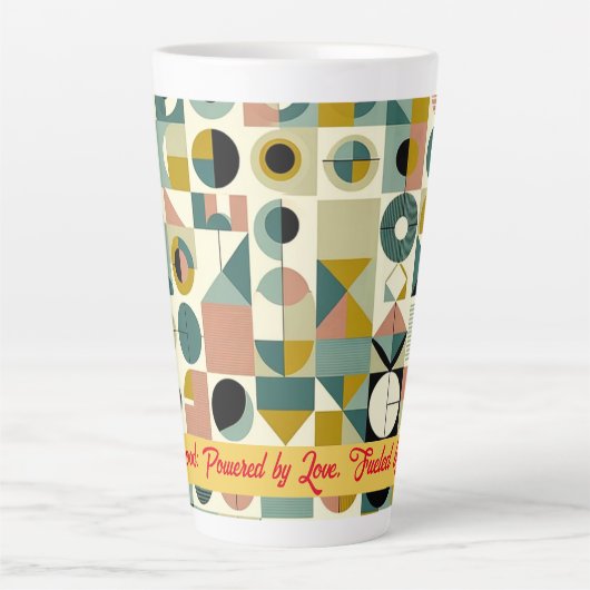 母性:愛で動く、コーヒーシックで燃料 カフェラテマグ (正面)