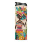 母性：鮮やか、フローラ、文化お祝い タンブラー (回転右)