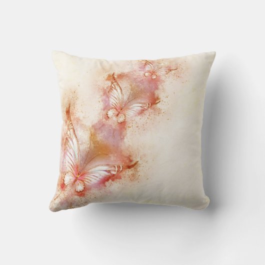 母愛の詩の蝶パーソナライズされた蝶 クッション (裏面)