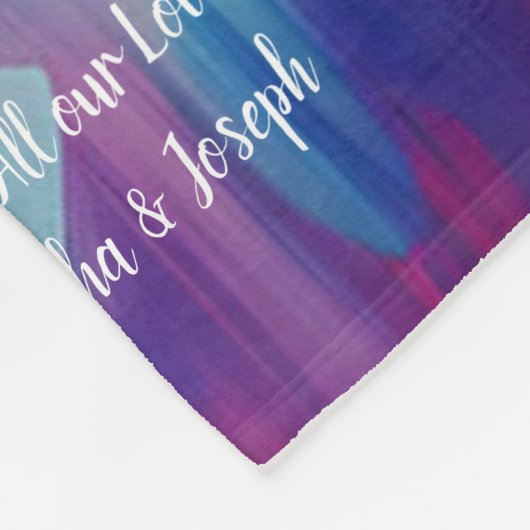 母愛の詩はっきりした美しいピンクのバラ フリースブランケット (角)