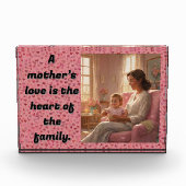 母愛は家庭のハート フォトブロック (正面)