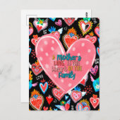 母愛は家族のハート ポストカード (正面/裏面)