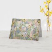 母愛は愛のパッチワーク カード (黄色い花)