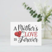 母愛は永遠の引用文 |はがき ポストカード (スタンド正面)