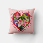 母愛は無条件のかわいらしフローラハート クッション (裏面)