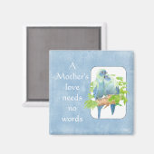 母愛は言葉を必要としないオウム鳥引用文 マグネット (正面/裏面)