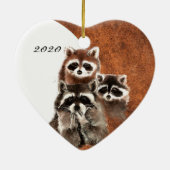 母愛は言葉を必要としない、ラクーン動物 セラミックオーナメント (裏面)