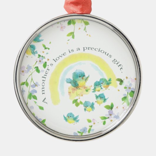 母愛は贈り物大切 メタルオーナメント (正面)