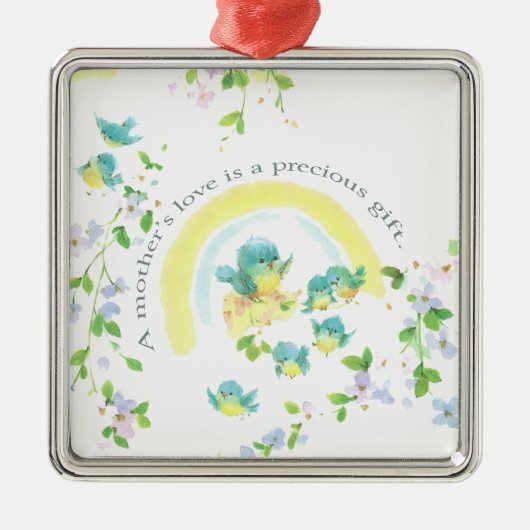 母愛は贈り物大切 メタルオーナメント (正面)