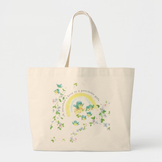 母愛は贈り物大切 ラージトートバッグ (正面)