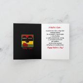 母愛アフリカ系アメリカ人マムカード カード (内部)