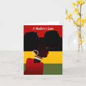 母愛アフリカ系アメリカ人マムカード カード (黄色い花)