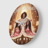 母愛撫B ラージ壁時計 (傾斜)