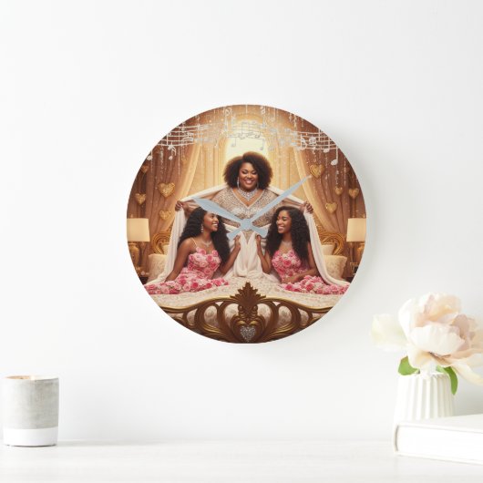 母愛撫B ラージ壁時計 (ホーム)