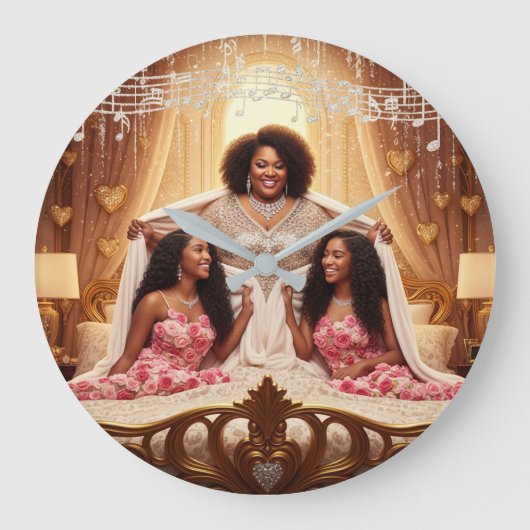 母愛撫B ラージ壁時計 (正面)