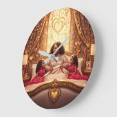 母愛撫D ラージ壁時計 (傾斜)