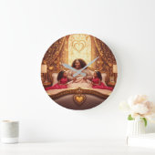 母愛撫D ラージ壁時計 (ホーム)