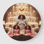 母愛撫E ラージ壁時計 (正面)