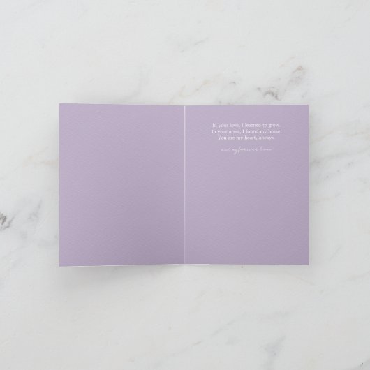 母感動的と娘のグリーティングカード サンキューカード (内部)