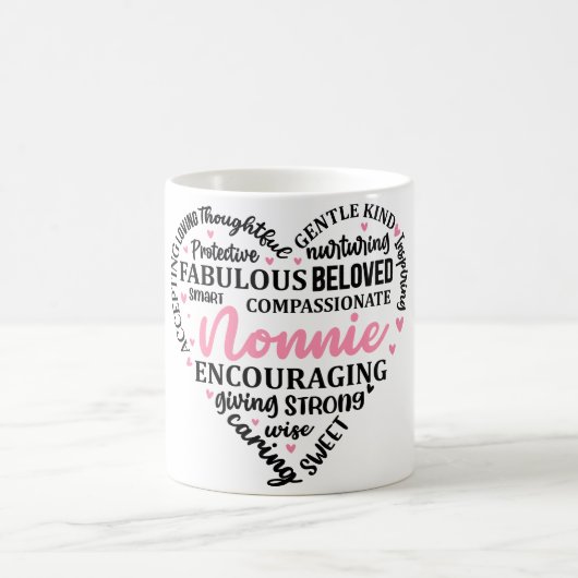 母感動的の日ハート/ノニー コーヒーマグカップ (中央)
