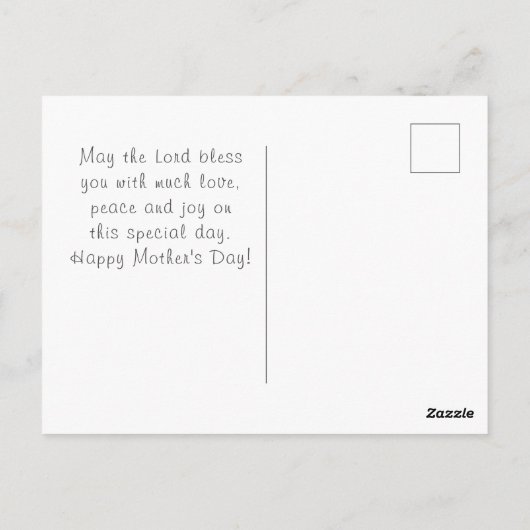 母感動的の日フラワーガーデン聖書 ポストカード (裏面)