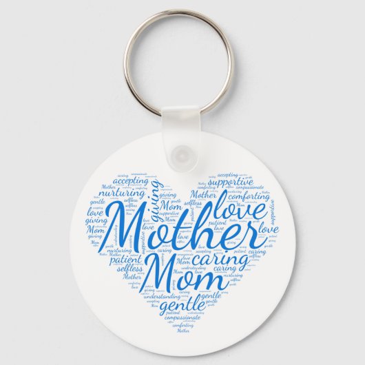 母感動的ハートラブワード大 キーホルダー (正面)