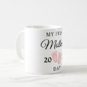 母感動的パーソナライズされたの日 コーヒーマグカップ (正面左)