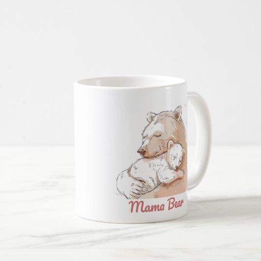 母感動的定義/ママベアラップ コーヒーマグカップ (正面右)