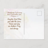 母感動的日祈りの言葉と聖句 ポストカード (裏面)
