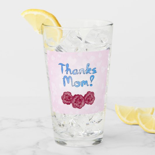 母感謝していの日にカーネーションの花を咲かせる母 タンブラーグラス (アイス正面)